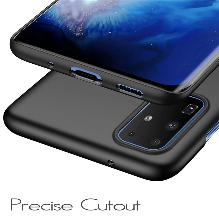 Pour Samsung Galaxy S20 5G / 4G Étui de protection PC Anti-rayure Coque de téléphone portable Couleur unie - Noir