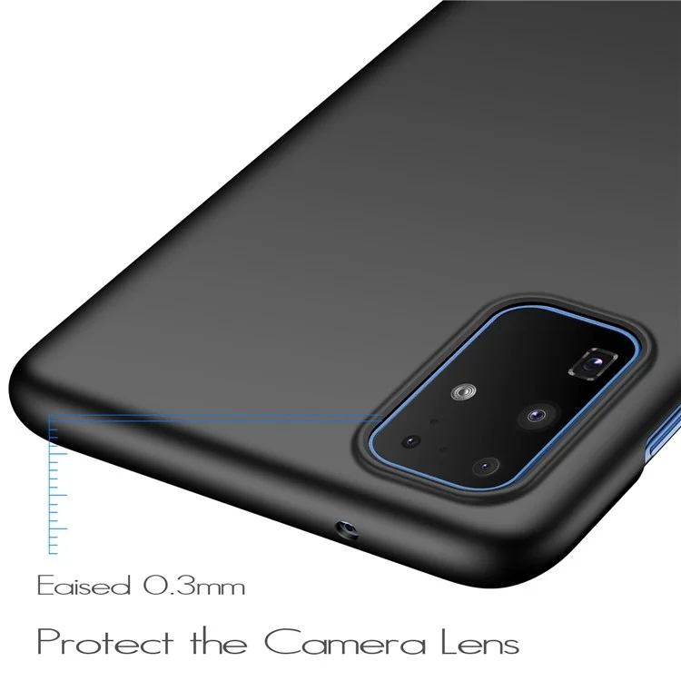 Pour Samsung Galaxy S20 5G / 4G Étui de protection PC Anti-rayure Coque de téléphone portable Couleur unie - Noir