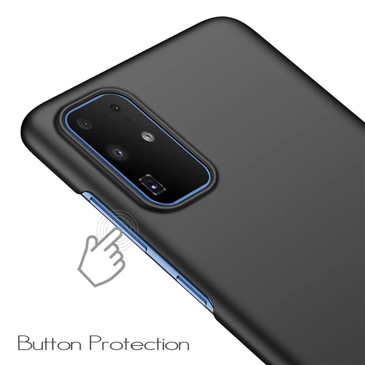 Pour Samsung Galaxy S20 5G / 4G Étui de protection PC Anti-rayure Coque de téléphone portable Couleur unie - Noir