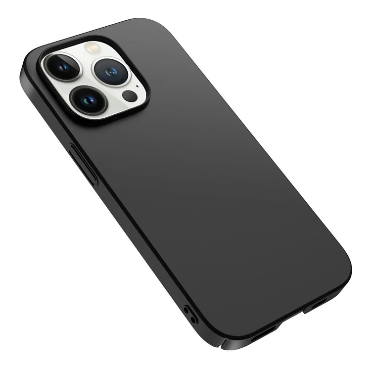 Für iPhone 14 Pro stoßfeste einfarbige Anti-Kratz-Kameraschutzhülle PC-Handyhülle Mobile Phone Back Cover - Schwarz