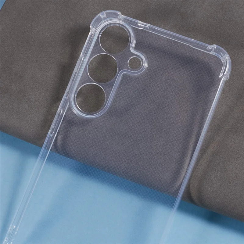 För Samsung Galaxy S25 Skal Med Fördjupade Hörn Transparent TPU Mobilskal Med Snodd