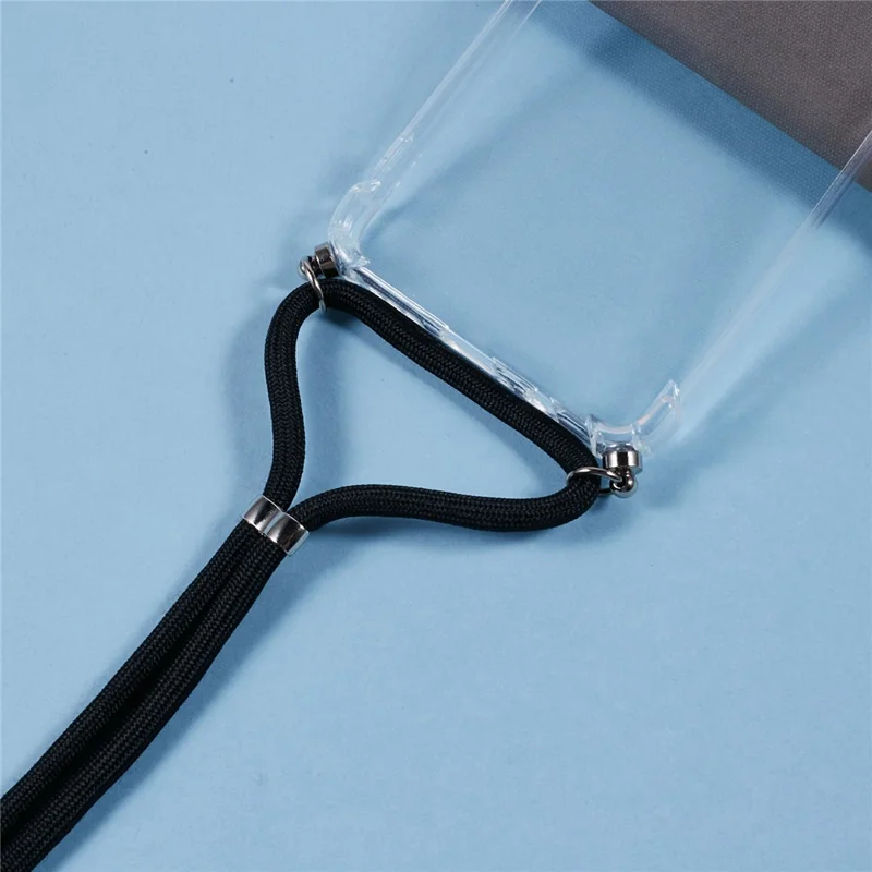 For Motorola Moto G35 5G Case Reinforced Corner TPU Clear Phone Cover with Lanyard