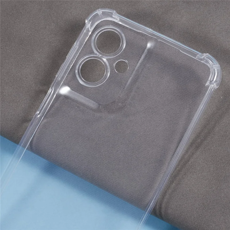 For Motorola Moto G55 5G Case Reinforced Corner TPU Clear Phone Cover with Lanyard