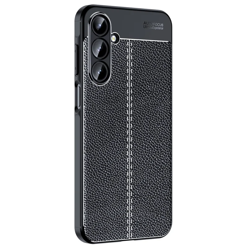 For Samsung Galaxy A16 5G / 4G Case Litchi Texture TPU Flexible Phone Cover, Black