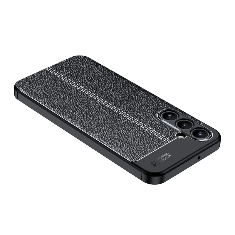 For Samsung Galaxy A16 5G / 4G Case Litchi Texture TPU Flexible Phone Cover, Black