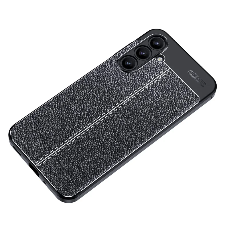 For Samsung Galaxy A16 5G / 4G Case Litchi Texture TPU Flexible Phone Cover, Black