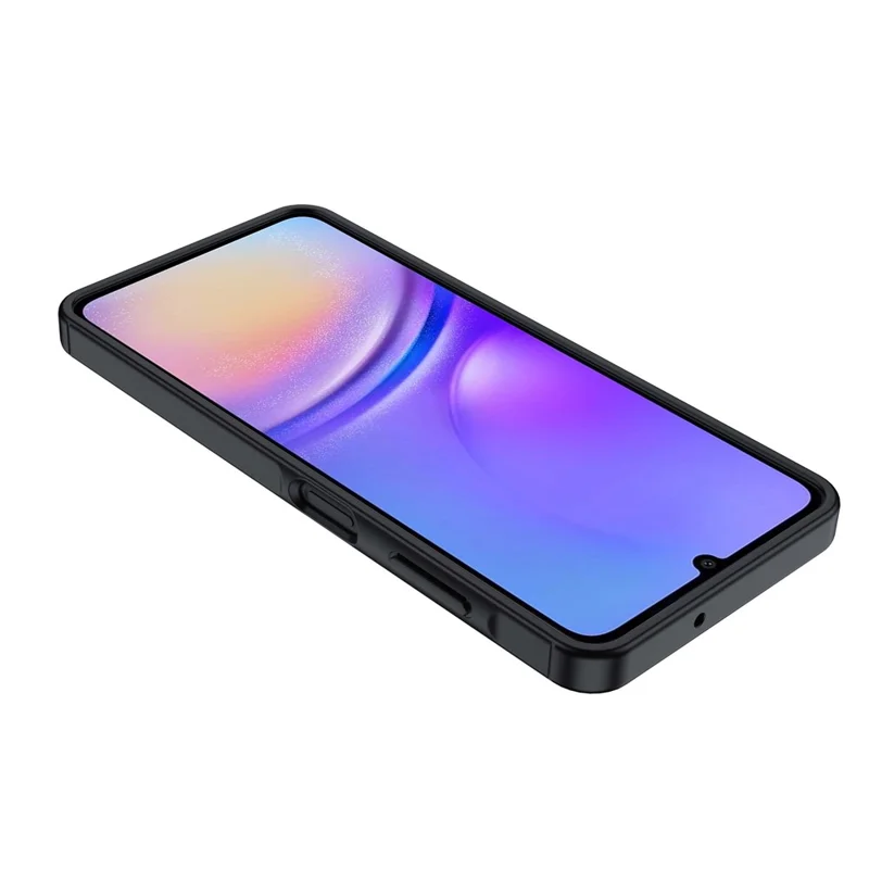 Obudowa do Samsung Galaxy A06 4G, pokryta teksturą lichee, giętka obudowa z TPU, czarna