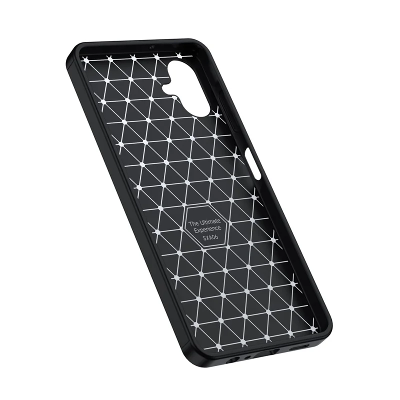 Obudowa do Samsung Galaxy A06 4G, pokryta teksturą lichee, giętka obudowa z TPU, czarna