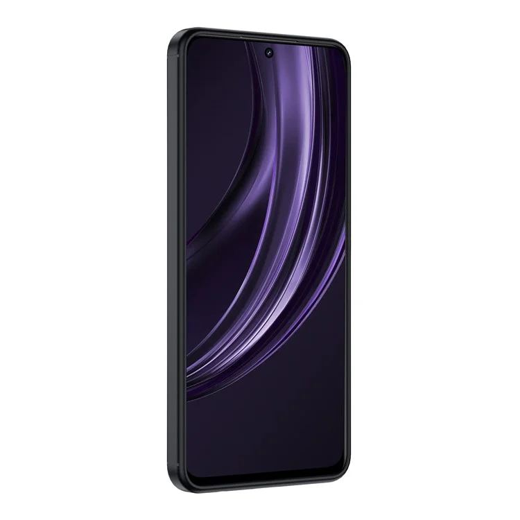 Funda para Realme 13 5G, textura de piel de litchi, cubierta flexible de TPU, color negro