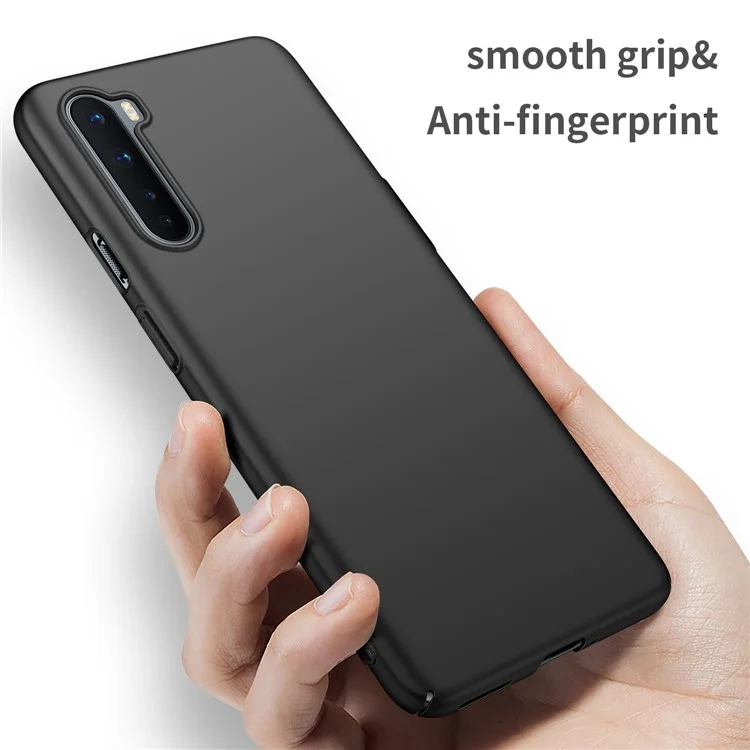 Capa Anti-Arranhões para OnePlus Nord, Capa de Telefone Celular Corpo Sólido com Toque Confortável e Ajuste Slim - Preta