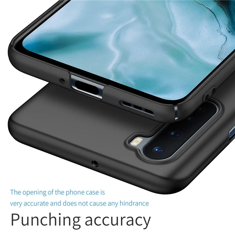 Capa Anti-Arranhões para OnePlus Nord, Capa de Telefone Celular Corpo Sólido com Toque Confortável e Ajuste Slim - Preta