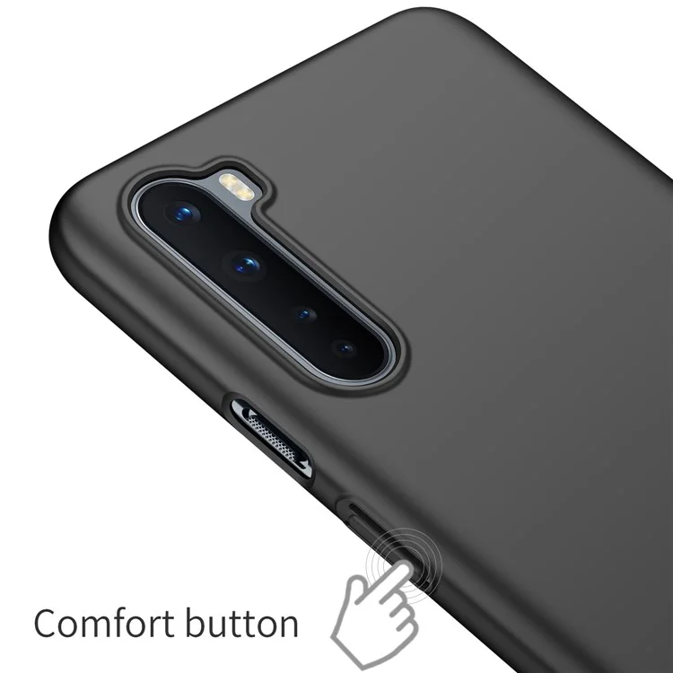 Caixa de PC Anti-arranhão Para OnePlus Nord, Slim Fit Touch Confortável Sentindo a Capa do Telefone Celular de Cor Sólida - Preto