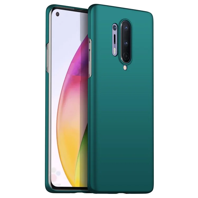 Для OnePlus 8 Pro Ультратонкий защитный чехол из поликарбоната с защитой от отпечатков пальцев и пыли, цветной чехол для телефона - зеленый