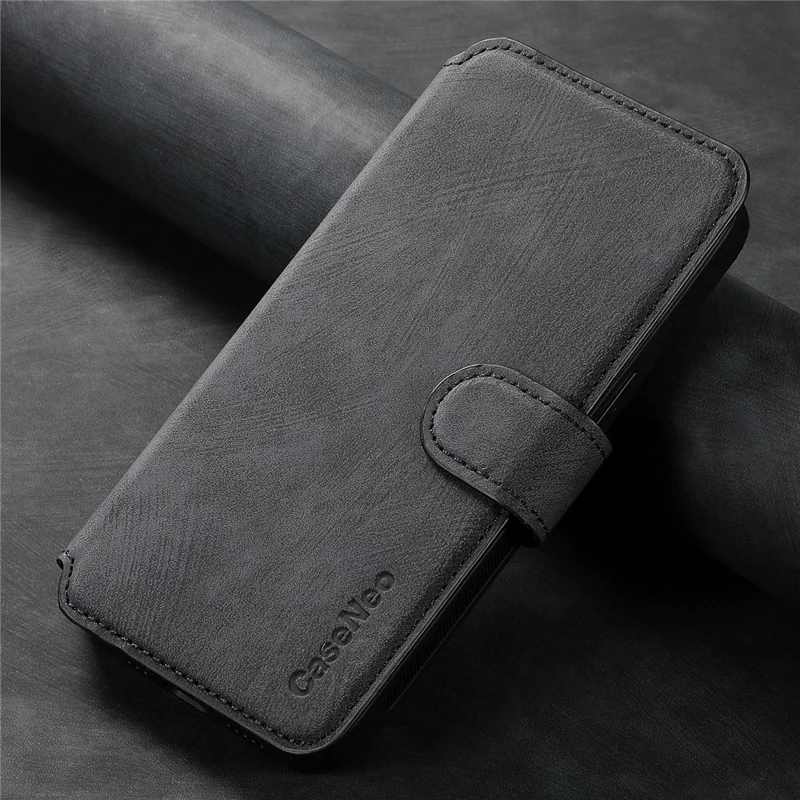 CASENEO MW-03 For Xiaomi 14T Case Detachable Wallet Leather+TPU Phone Cover - Black