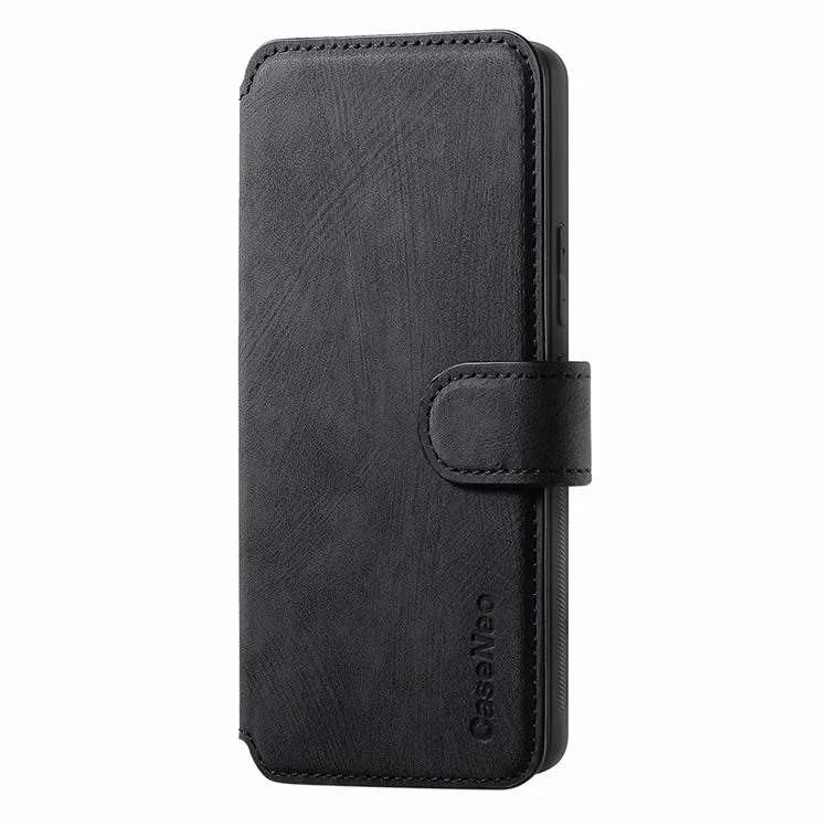 CASENEO MW-03 For Xiaomi 14T Case Detachable Wallet Leather+TPU Phone Cover - Black