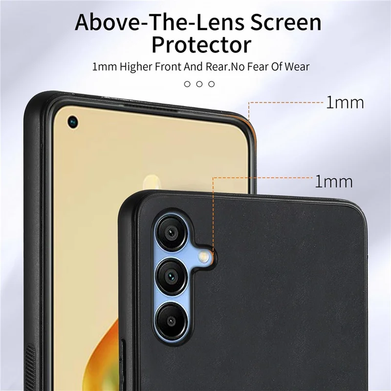 Funda para Samsung Galaxy A16 4G / 5G con soporte, de cuero y TPU, antideslizante y con ranuras para tarjetas - Negro