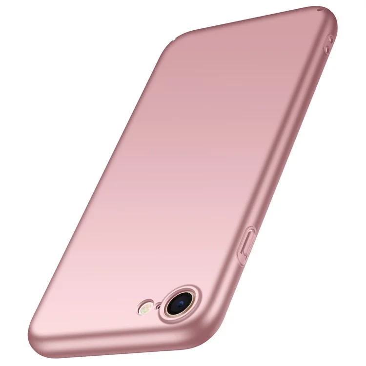 Pour Iphone SE (2020) / (2022) / 8 / 7 4,7 Pouces Couleur Solide Ultra Slim Téléphone Couverture du Téléphone à Amortissement Anti-doigt Protecteur Hard PC Téléphone PC - or Rose