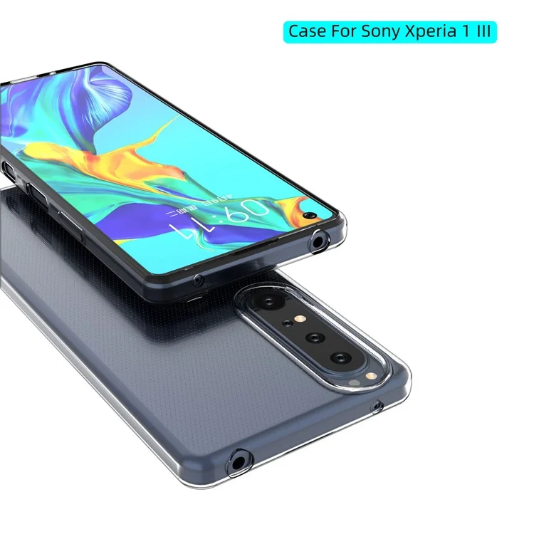 Per Sony Xperia 1 III 5G HD Crystal Clear Phone Back Shell Shockproof Flexible TPU Slim Phone Case