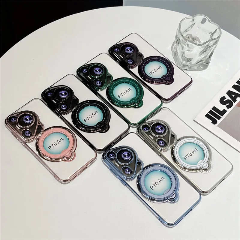 For Huawei Pura 70 Ultra Case Kickstand PC+TPU Magnetic Phone Cover - Purple