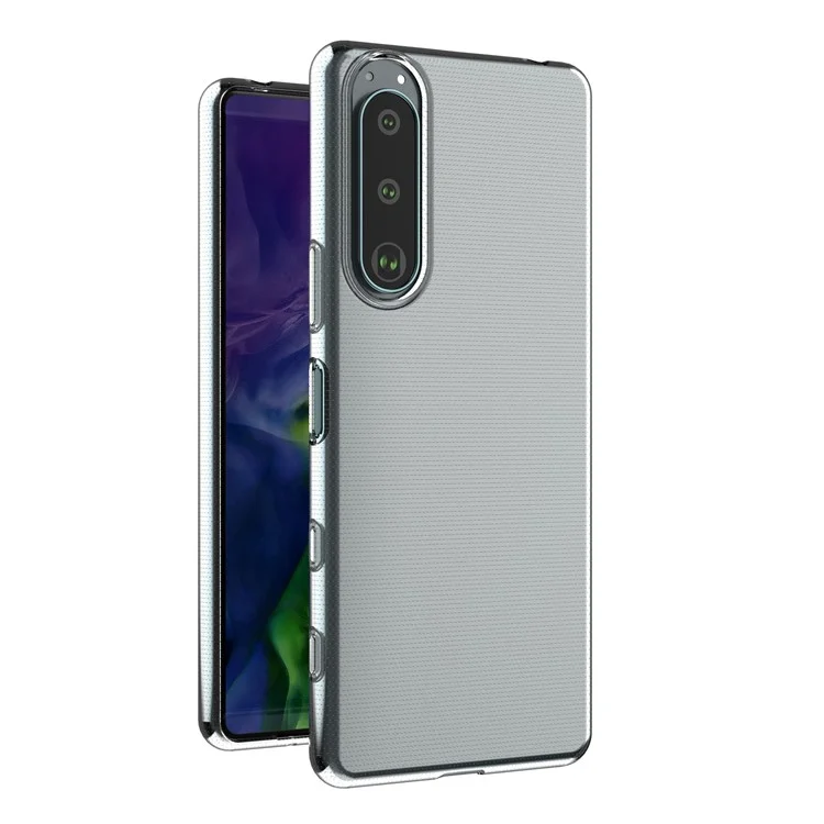 Per Sony Xperia 5 III 5G Custodia del telefono Protezione da cadute Custodia anti-urto in TPU Guscio del telefono in cristallo trasparente