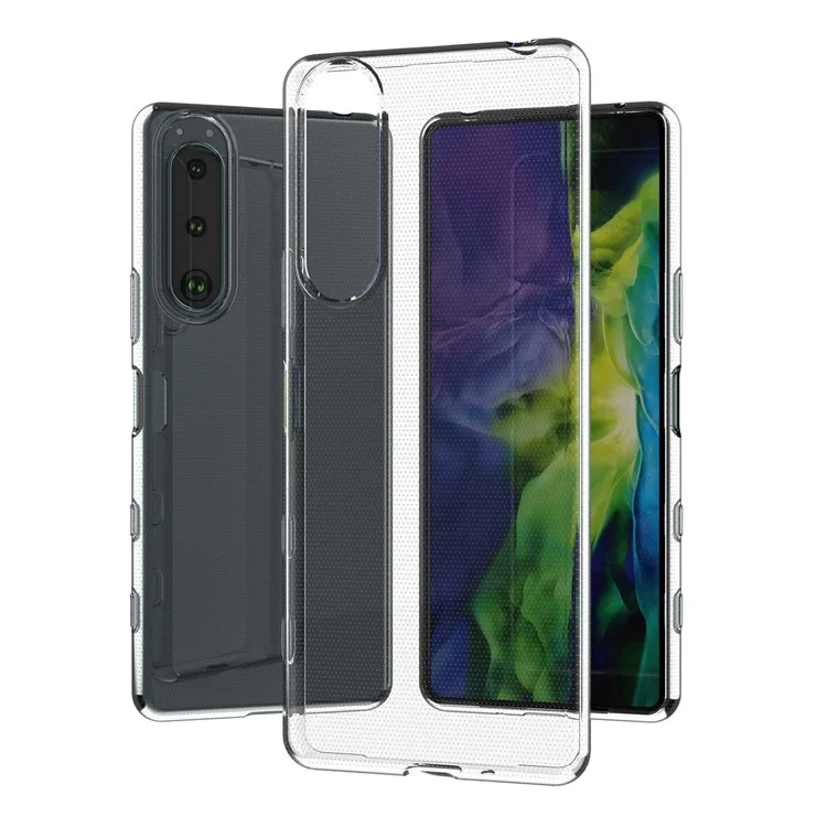 Per Sony Xperia 5 III 5G Custodia del telefono Protezione da cadute Custodia anti-urto in TPU Guscio del telefono in cristallo trasparente