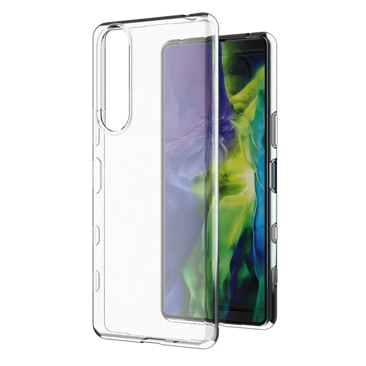 Per Sony Xperia 5 III 5G Custodia del telefono Protezione da cadute Custodia anti-urto in TPU Guscio del telefono in cristallo trasparente