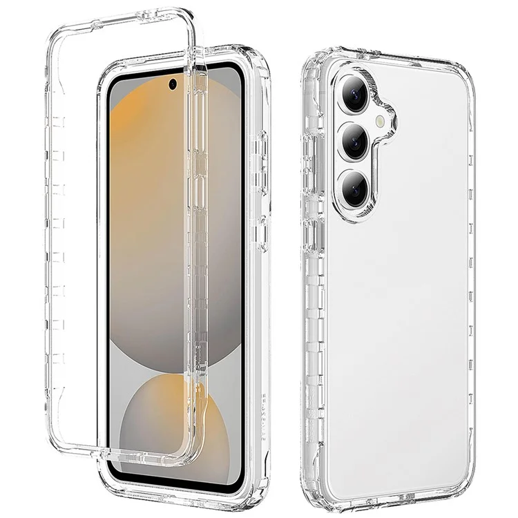 For Samsung Galaxy S24 FE Case Solid Color PC+TPU Phone Cover - Transparente
