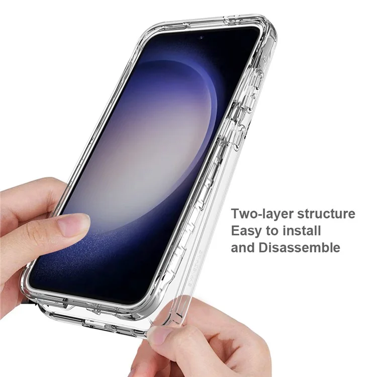For Samsung Galaxy S24 FE Case Solid Color PC+TPU Phone Cover - Transparente