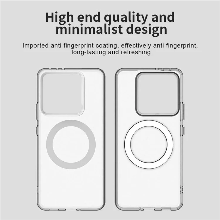 Конфетная серия для чехла Xiaomi 14T, совместимая с MagSafe, чехол для телефона из ПК + ТПУ + ПЭТ со стойкостью к падению - белый