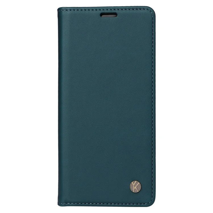 YIKATU YK- 001 for Samsung Galaxy S22 Ultra 5G PU Leather Cover Stand Hidden Magnetic Adsorption Shockproof Flip Wallet Case - Green