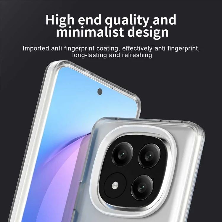 Чехол для Xiaomi Redmi Note 14 Pro+ 5G из серии Candy, совместимый с MagSafe, из ПК+ТПУ+ПЭТ, с защитой от падения - белый