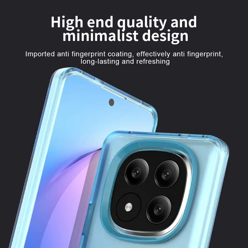 Candy Series For Xiaomi Redmi Note 14 Pro+ 5G Case Compatible with MagSafe PC+TPU+PET Anti-Drop Phone Cover - Blue