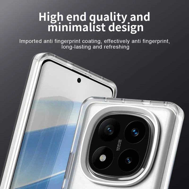 For Xiaomi Redmi Note 14 Pro 5G / Poco X7 5G Case Compatible with MagSafe PC+TPU+PET Anti-Drop Phone Cover - White