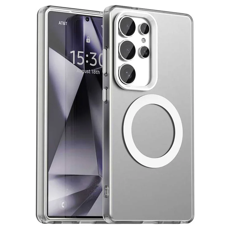 Чехол Candy Series для Samsung Galaxy S25 Ultra, совместимый с MagSafe, из ПК+ТПУ+ПЭТ, противоударный, белый