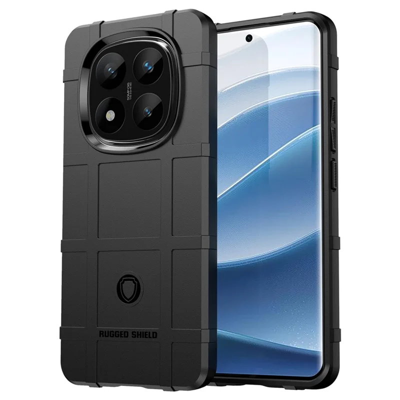 Obudowa do Xiaomi Redmi Note 14 Pro+ 5G, projekt w kratkę, miękka obudowa TPU odporna na zarysowania - Czarny