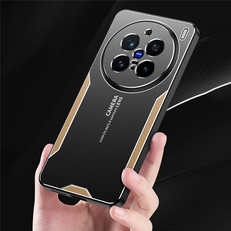 Для vivo X200 Pro 5G Чехол для телефона Алюминиевый сплав + TPU + PC Задняя крышка - Золотой