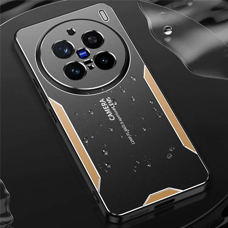 Для vivo X200 Pro 5G Чехол для телефона Алюминиевый сплав + TPU + PC Задняя крышка - Золотой
