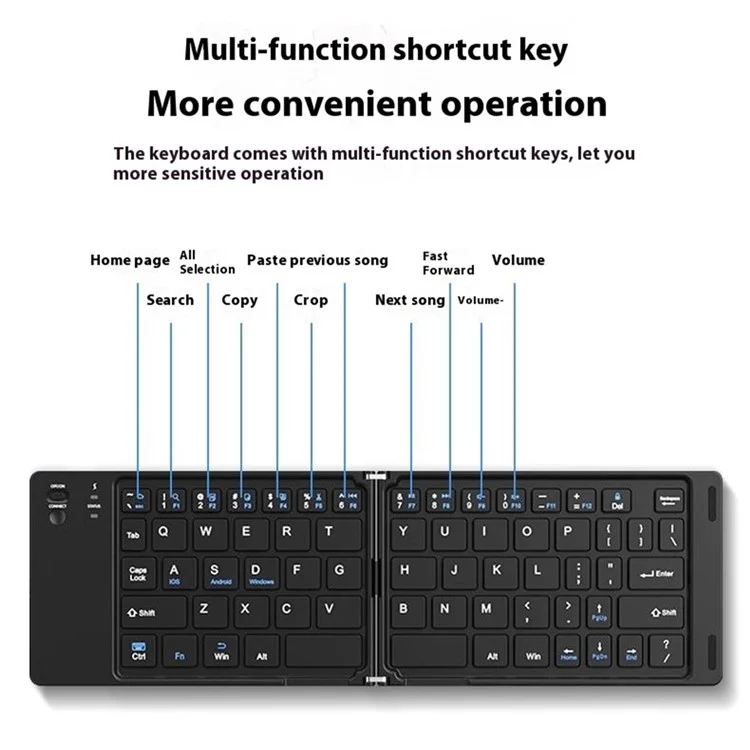 Für Huawei Mate XT Ultimate Bluetooth-Tastatur + Maus + Lederetui + Stylus Handyzubehör-Set - Schwarz
