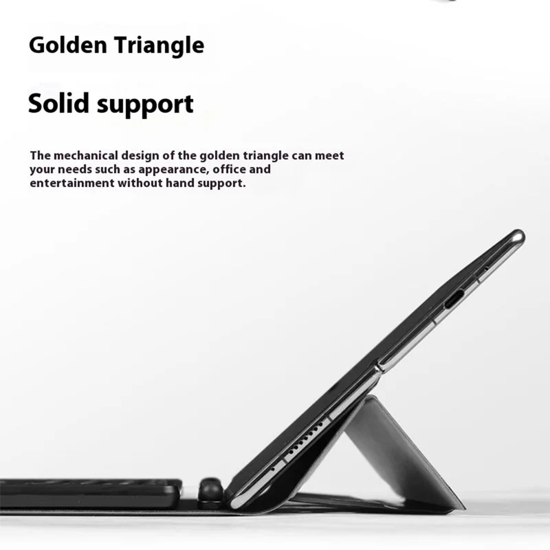 For Huawei Mate XT Ultimate Bluetooth-compatible Keyboard + Mouse + Leather Case + Stylus Phone Accessories Kit - Grey