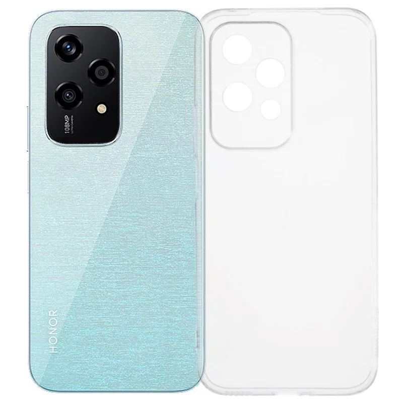 Custodia leggera e antiurto For Honor 200, spessore 1,5 mm, cover per telefono in TPU trasparente