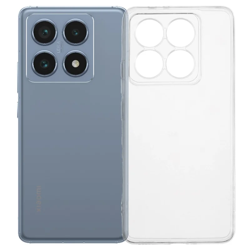 For Xiaomi 14T Pro Shockproof Case 1.5mm Thickness Clear TPU Phone Cover