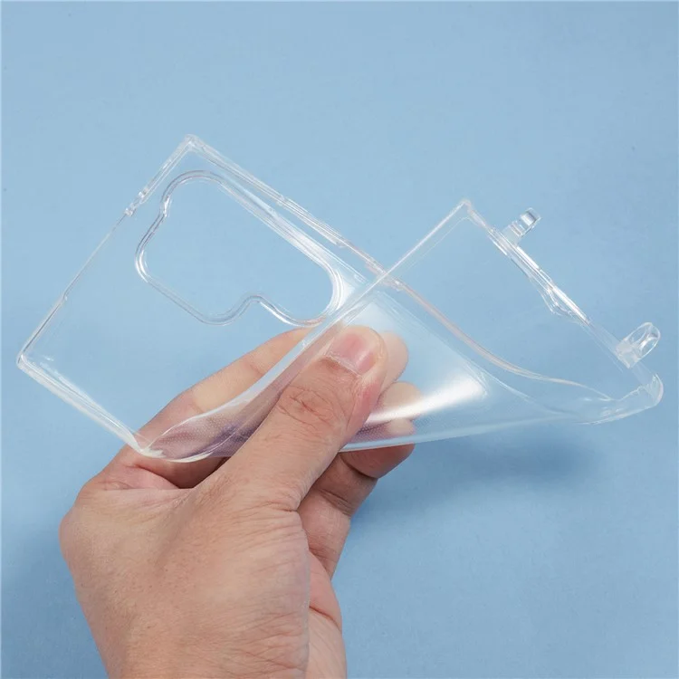 For Samsung Galaxy S24 Ultra Case TPU 1.8mm Clear Phone Cover with Lanyard Holes