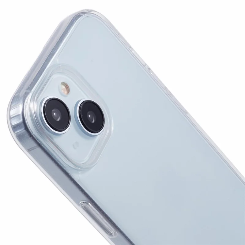 For iPhone 15 Case TPU 1.8mm Clear Phone Cover with Lanyard Holes