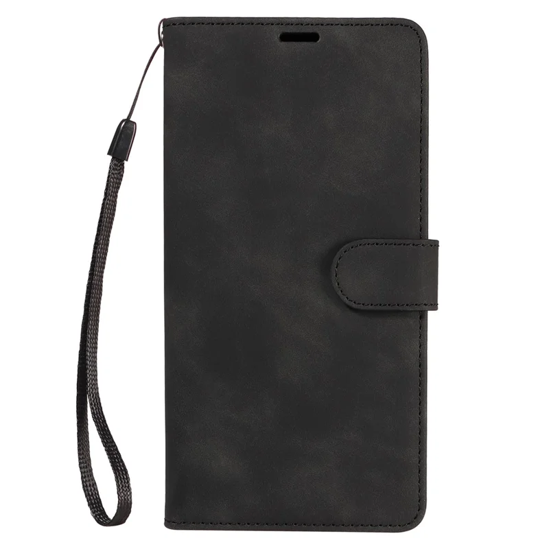 For iPhone 16 Pro Case RFID Blocking Wallet Stand Leather Flip Phone Cover with Slim Strap - Black