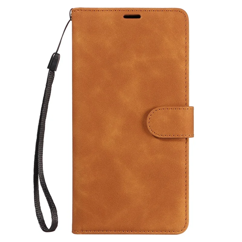 For iPhone 16 Pro Max Case RFID Blocking Wallet Stand Leather Flip Phone Cover with Slim Strap - Brown