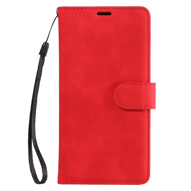 For Samsung Galaxy S24+ Case RFID Blocking Wallet Stand Leather Flip Phone Cover with Slim Strap - Red