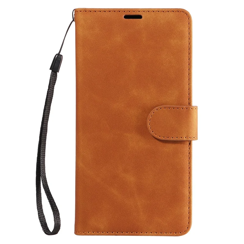 For Samsung Galaxy S24 Case RFID Blocking Wallet Stand Leather Flip Phone Cover with Slim Strap - Brown