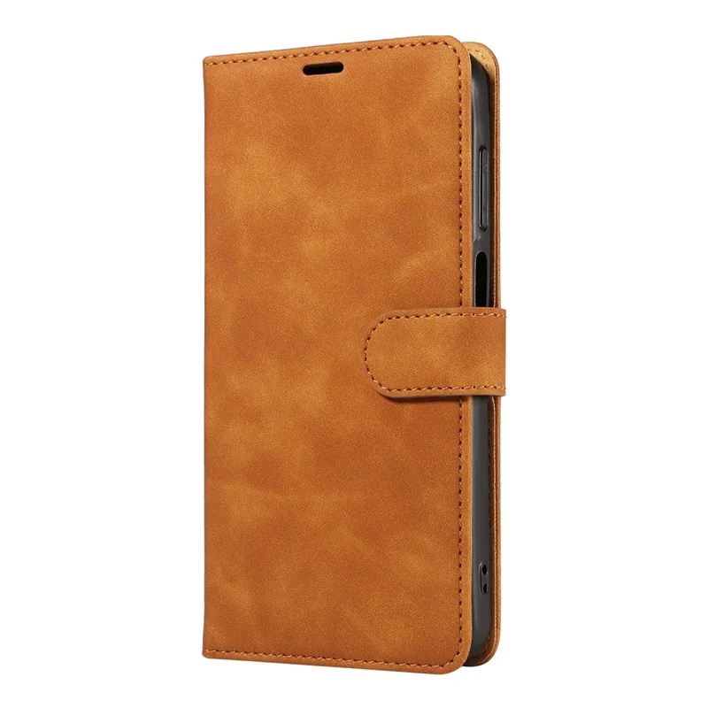For Samsung Galaxy A55 5G Case with Thickened Strap RFID Blocking Wallet Stand Leather Flip Phone Cover - Brown