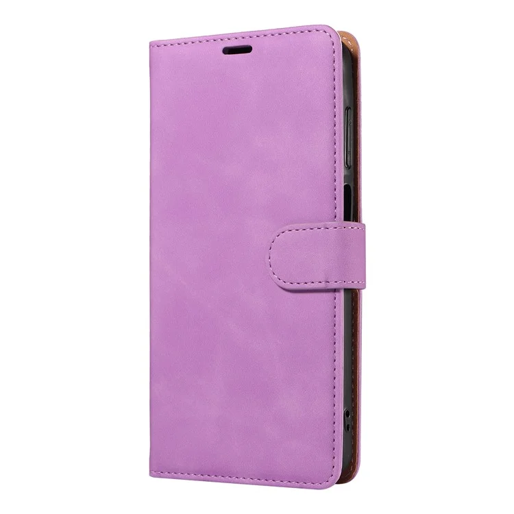 For Samsung Galaxy A15 4G / 5G Case with Thickened Strap RFID Blocking Wallet Stand Leather Flip Phone Cover - Purple