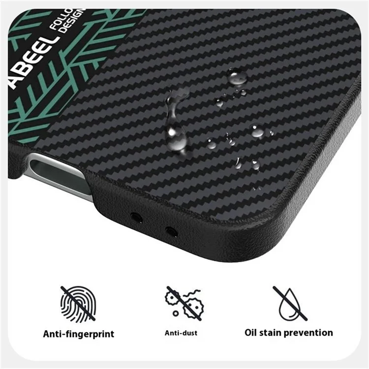 ABEEL Custodia per Samsung Galaxy Z Flip6 5G in PC + lega di alluminio + pelle PU compatibile con MagSafe - Texture 2